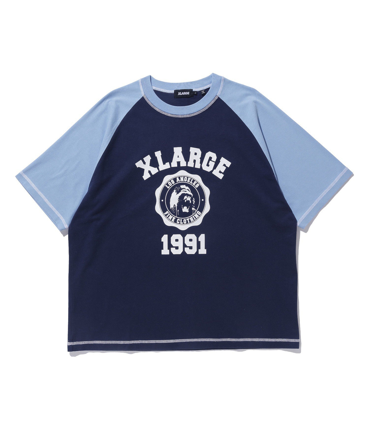 X-Large Color Scheme Stitch Raglan t-shirt cotone