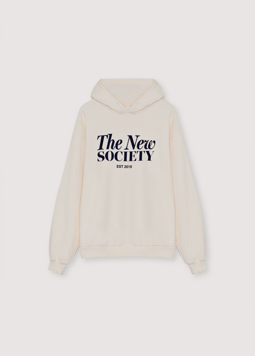 The New Society Bonsai felpa con cappuccio ecru cotone