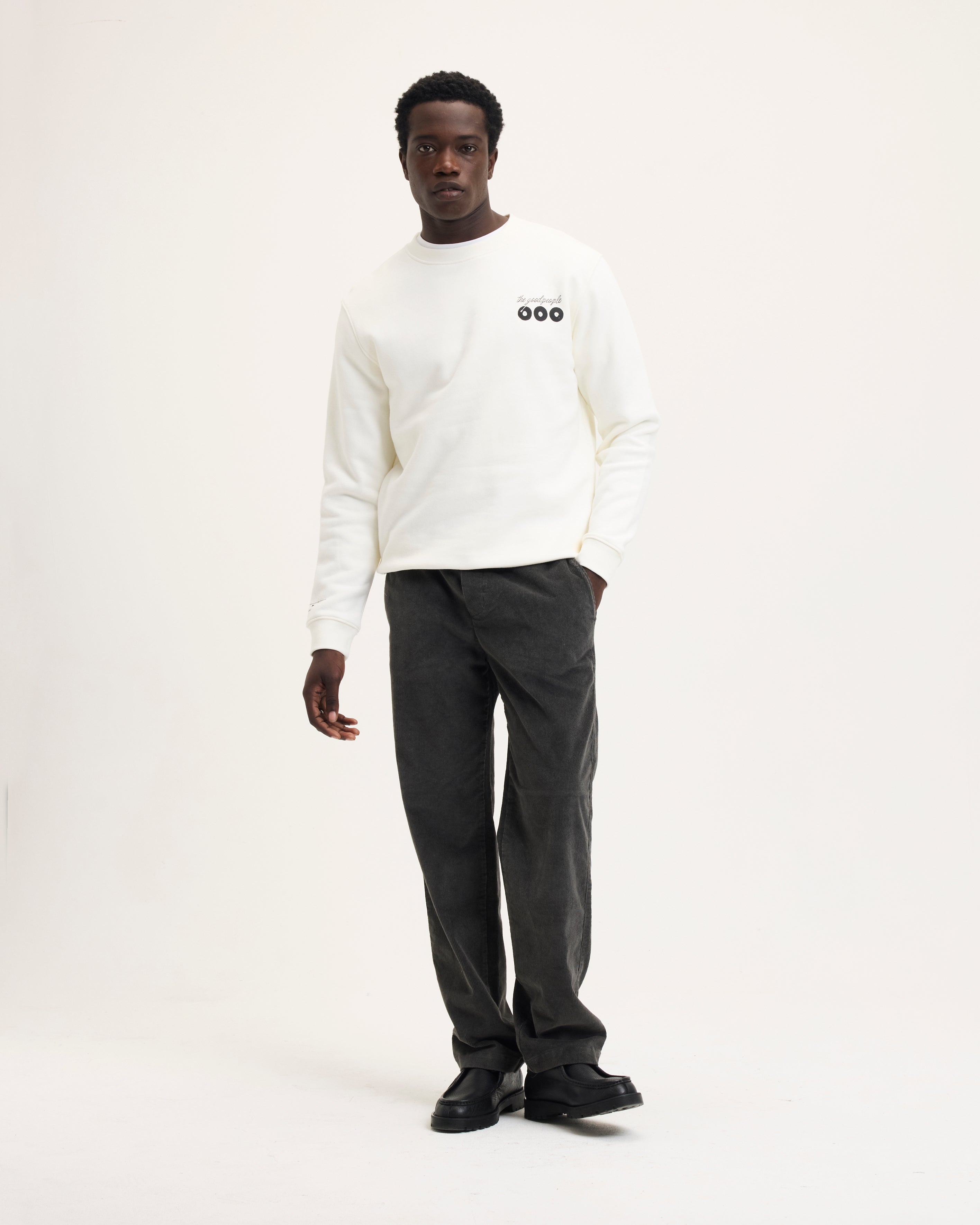 GOODPEOPLE Laurent maglione panna cotone 100%
