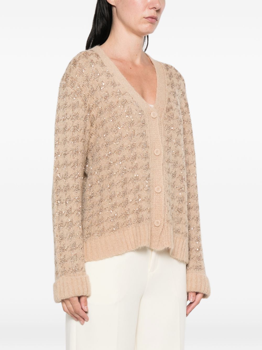 Twinset 262TP3360 cardigan sandy brown canapa-oro
