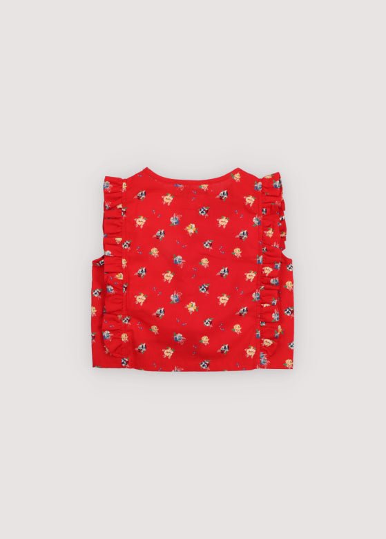 The New Society Amapola Top Amapola Print top bambina 6 anni cotone
