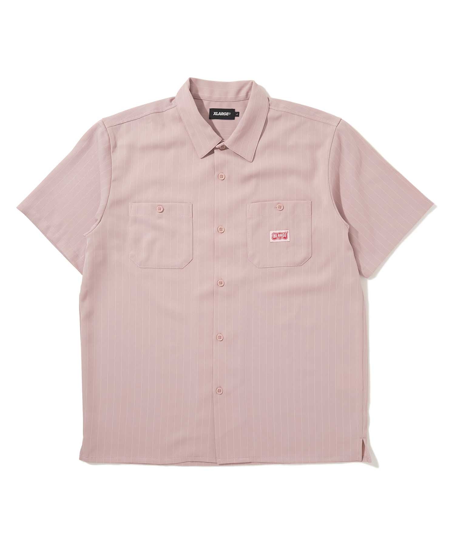 X-Large S/S Stripe Work camicia a righe nero