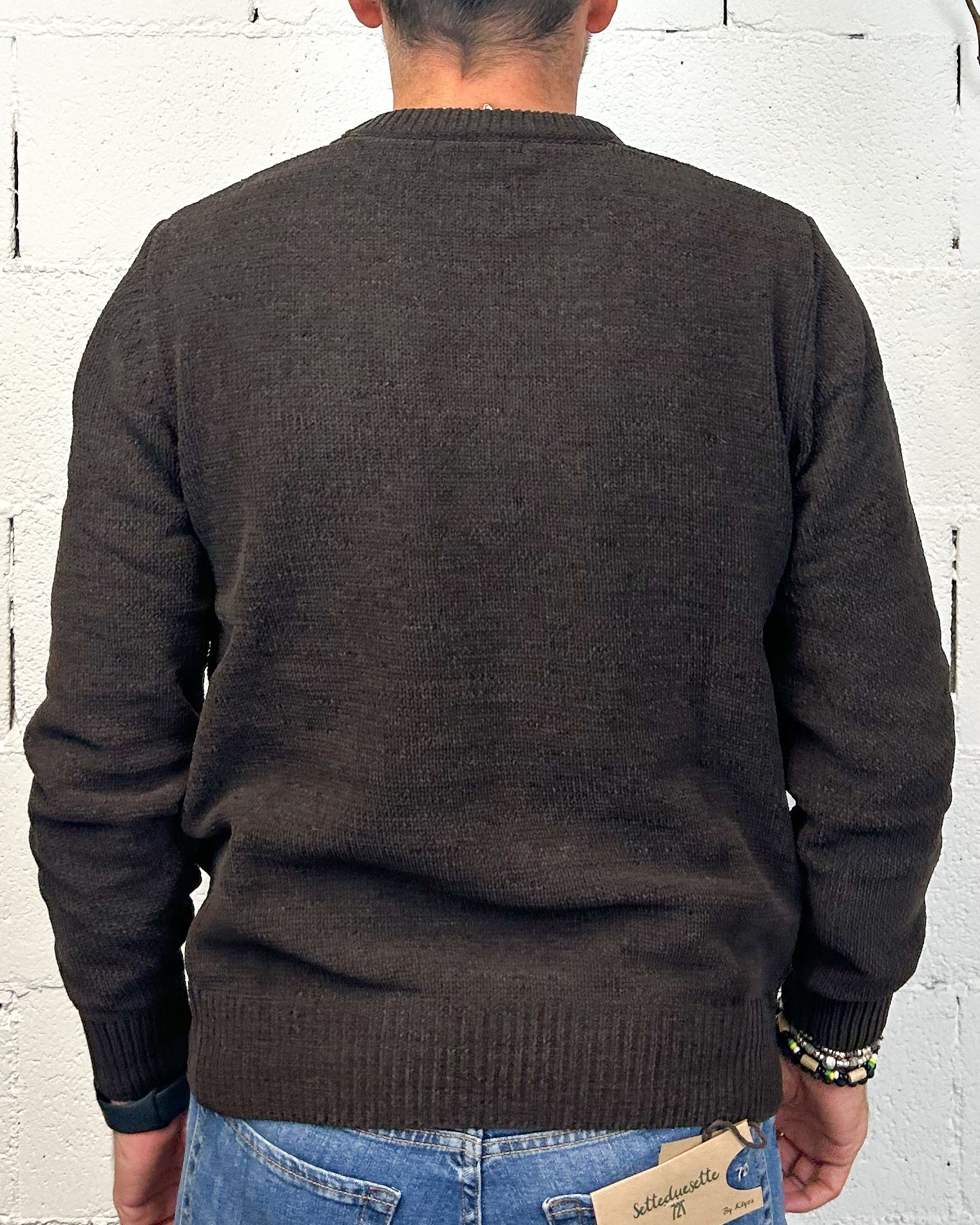 ONLYONE GIANNI LUPO Ciniglia paricollo coffee vestibilita regolare