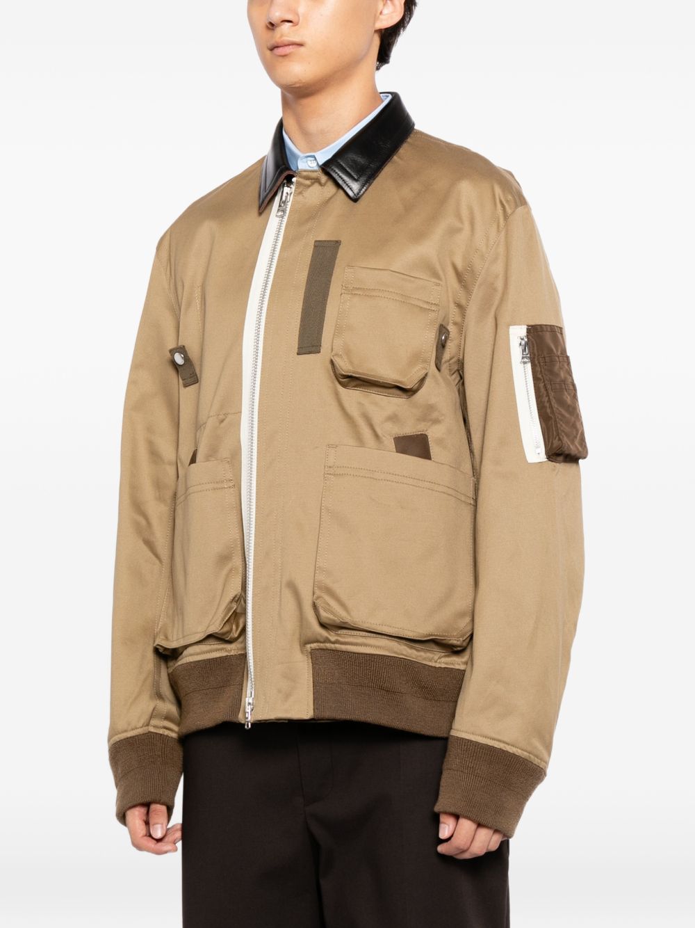 Sacai 26-04031M Giubbotto Beige uomo