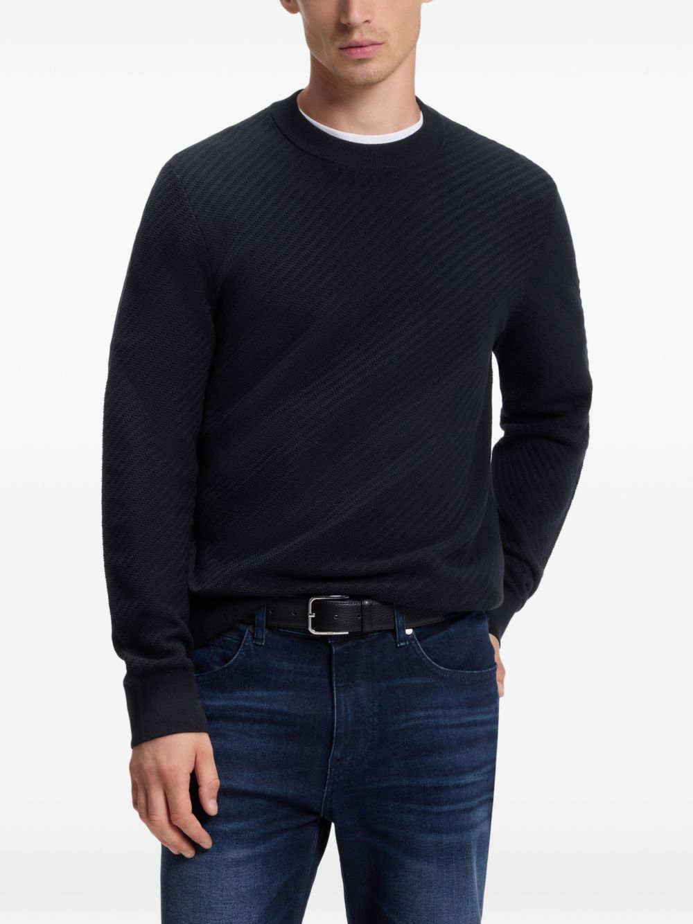 Boss 50565565 maglia uomo blu scuro