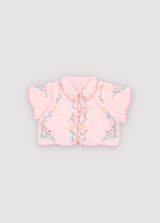 The New Society Orchid camicia neonata rosa cotone
