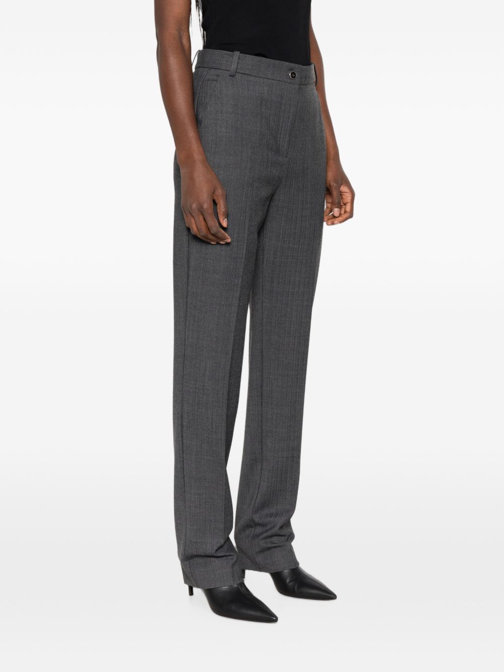 Pinko 107264 pantaloni donna grigio corvo