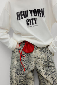 The New Society Kay Whisper White t-shirt cotone bianca donna