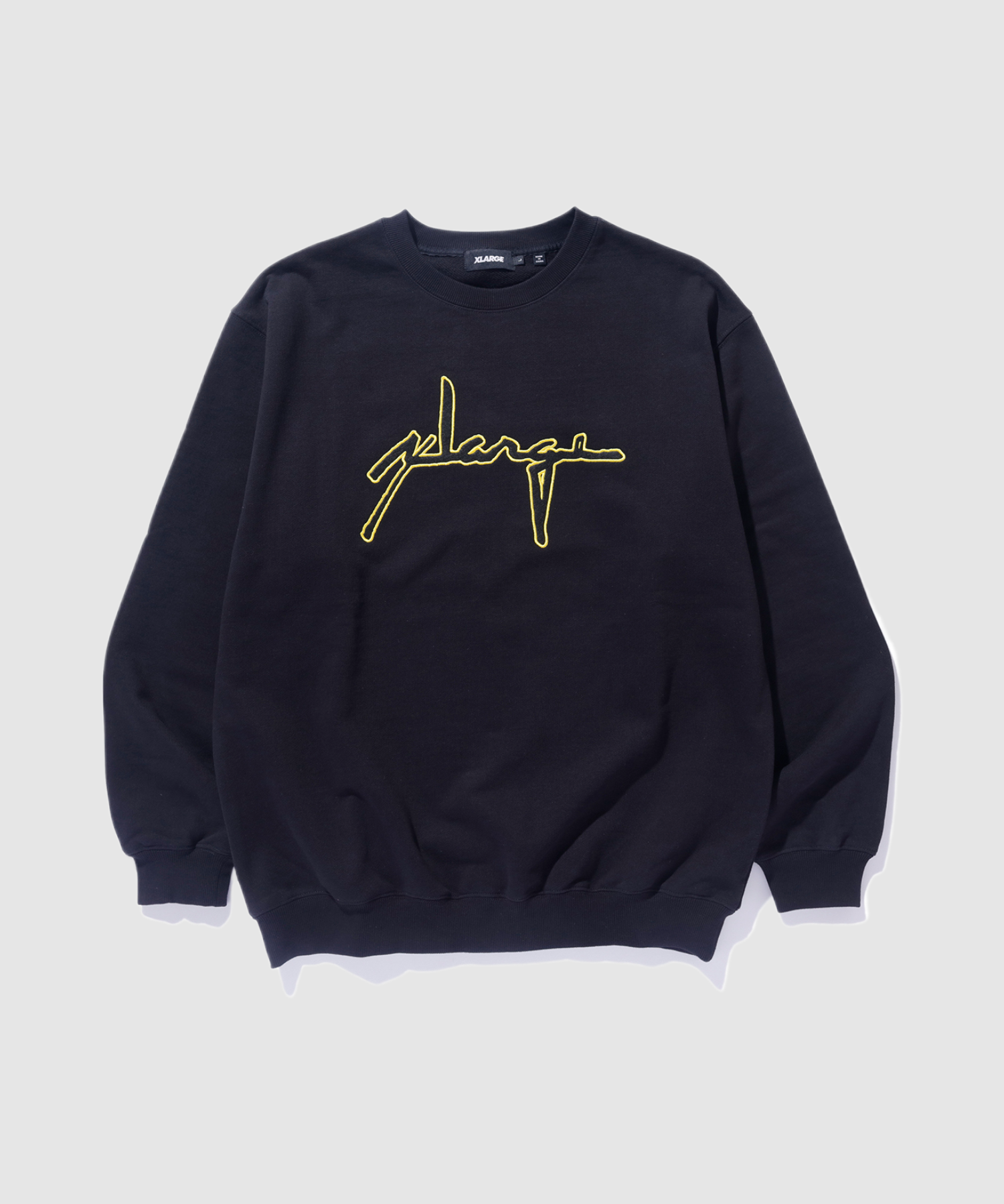 X-Large Distortion Logo felpa girocollo blu cotone