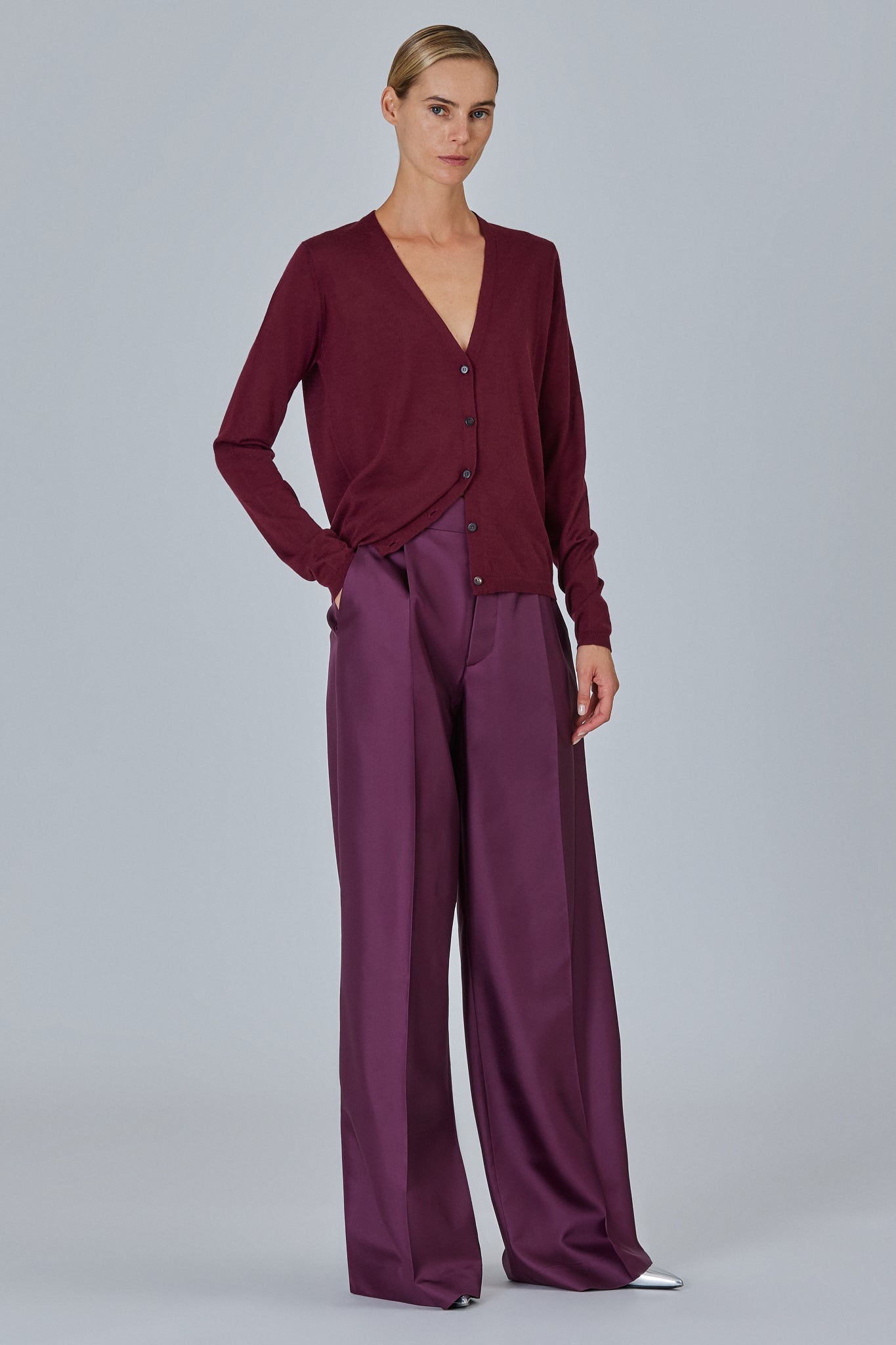 Sa Su Phi Plain Stitch cardigan leggero bottoni