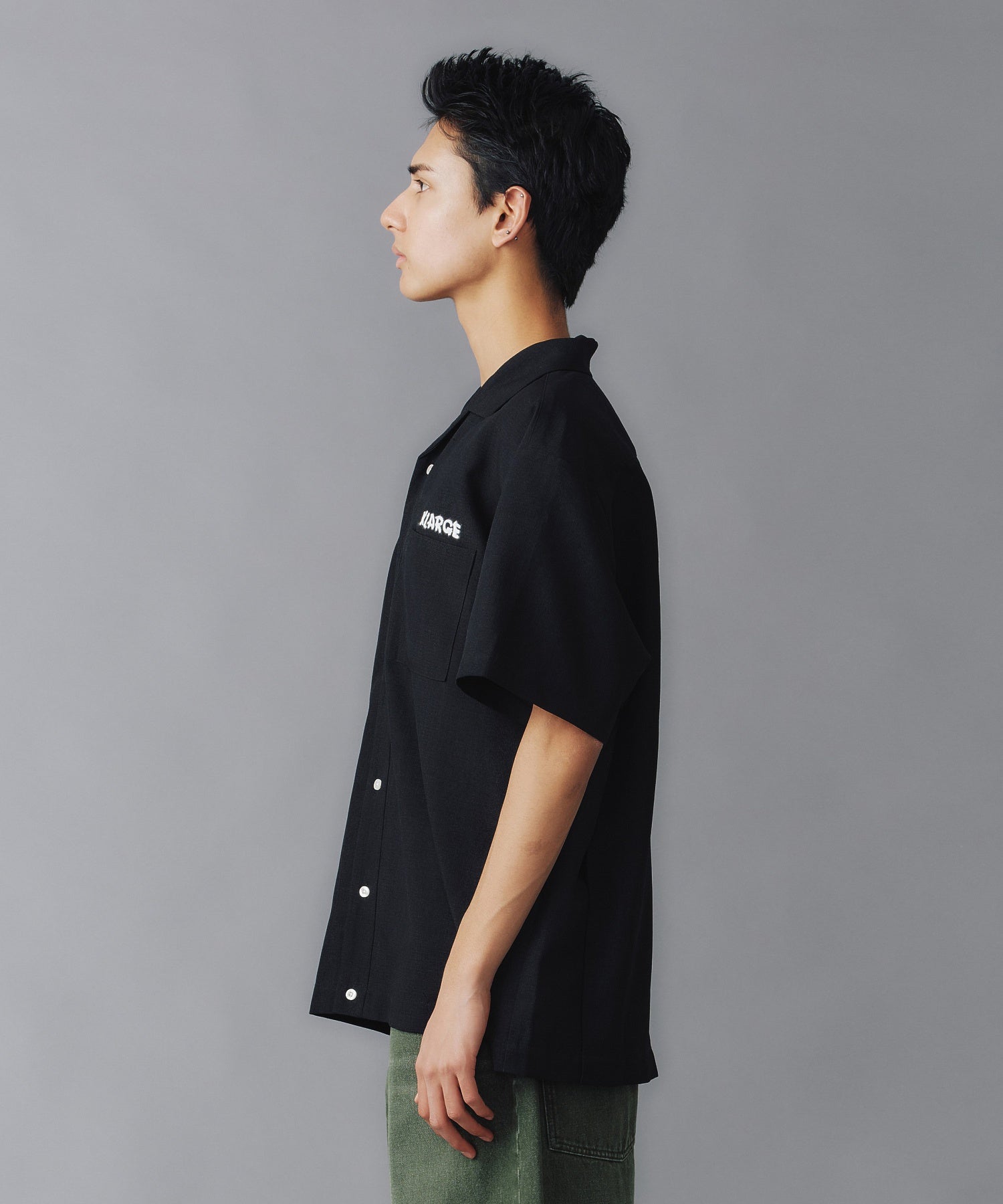 X-Large Drawing OG S/S Work Shirt camicia nera manica corta