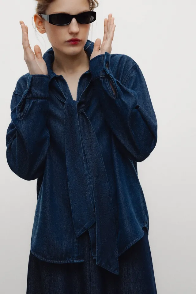 The New Society TNS Tencel camicia donna in tencel denim