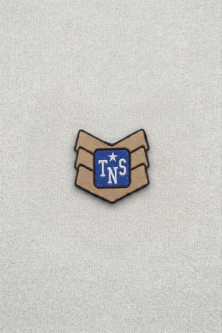The New Society TNS Patch toppa ricamata cotone blu