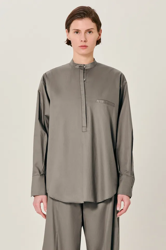 Sa Su Phi Baloon camicia in cotone fango taglia 38