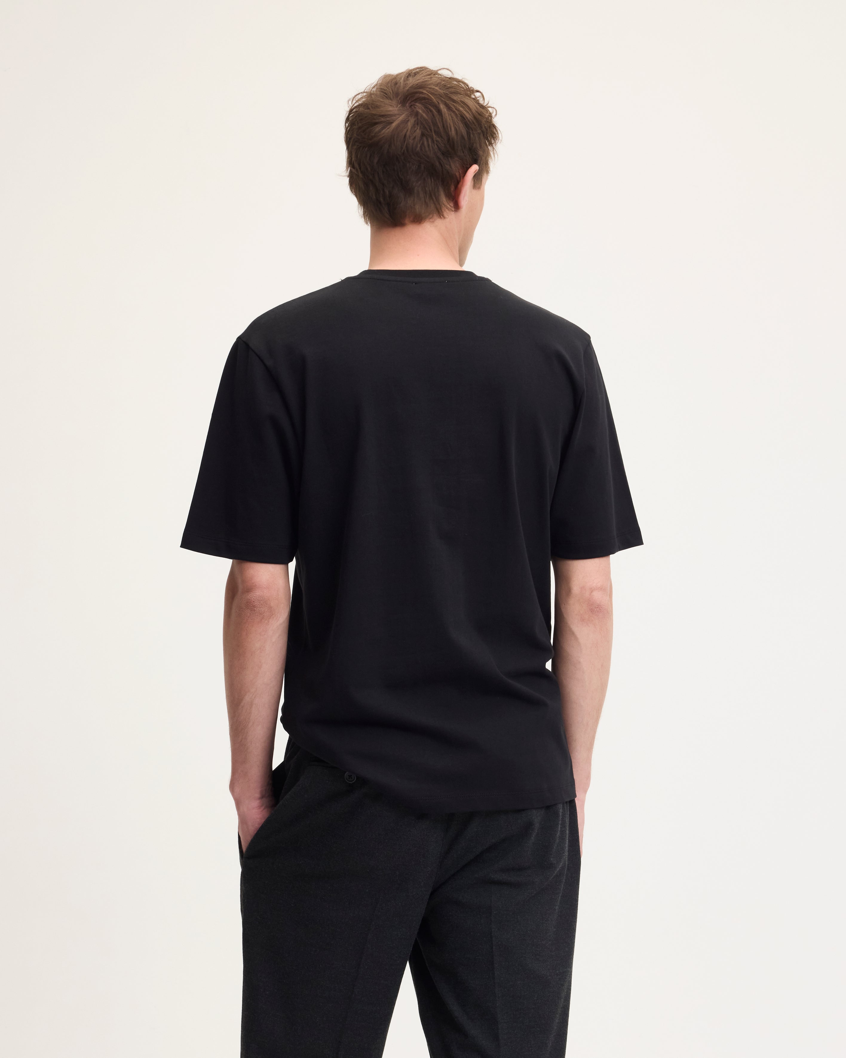 GOODPEOPLE Tommy T-Shirt Cotone Nera Logo Ricamato