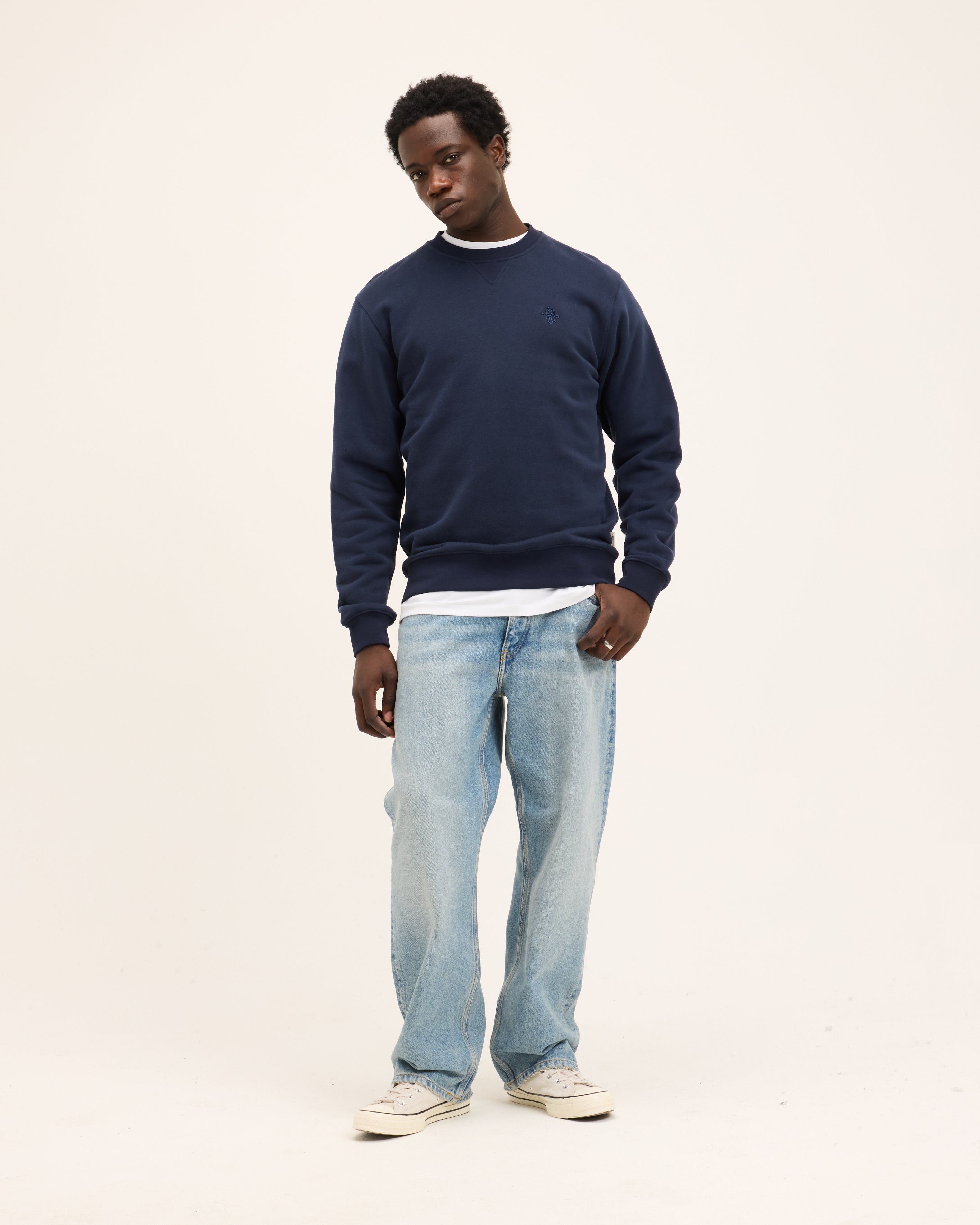 Goodpeople Lommy Signature felpa blu navy cotone