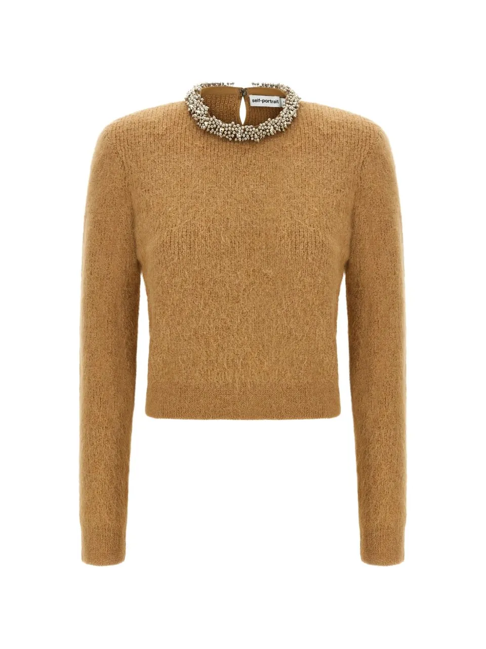 Self-Portrait AW26-094T maglia donna marrone