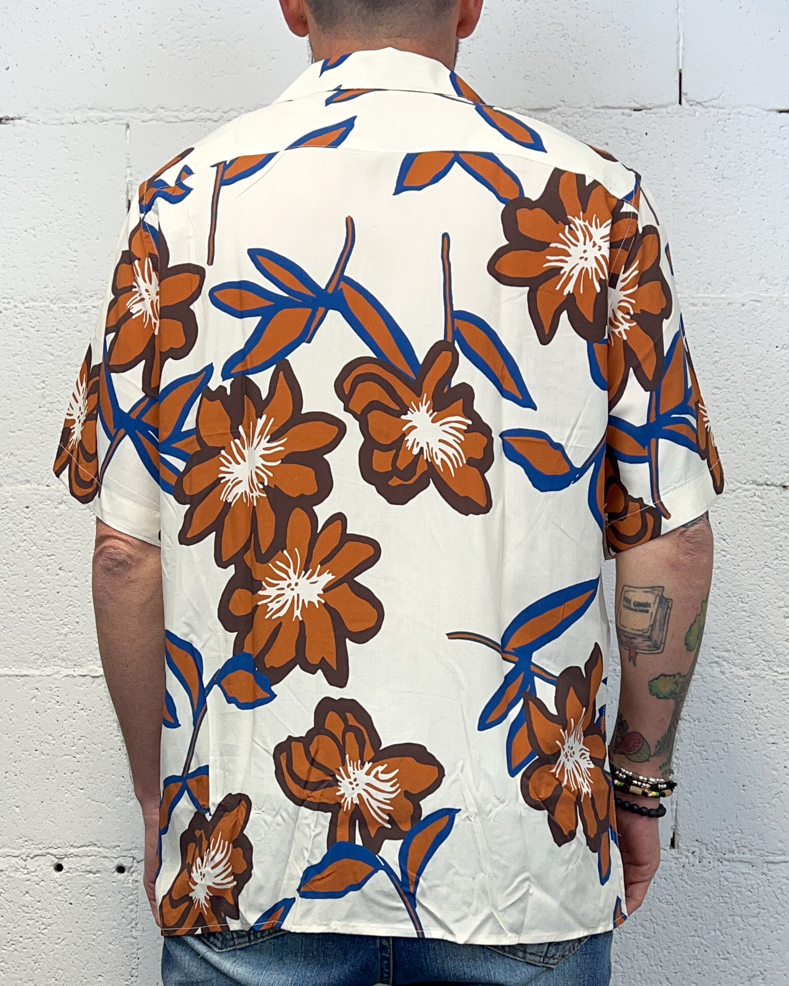 OVER-D Hawaii Camicia Bowling Viscosa Vestibilità Regolare