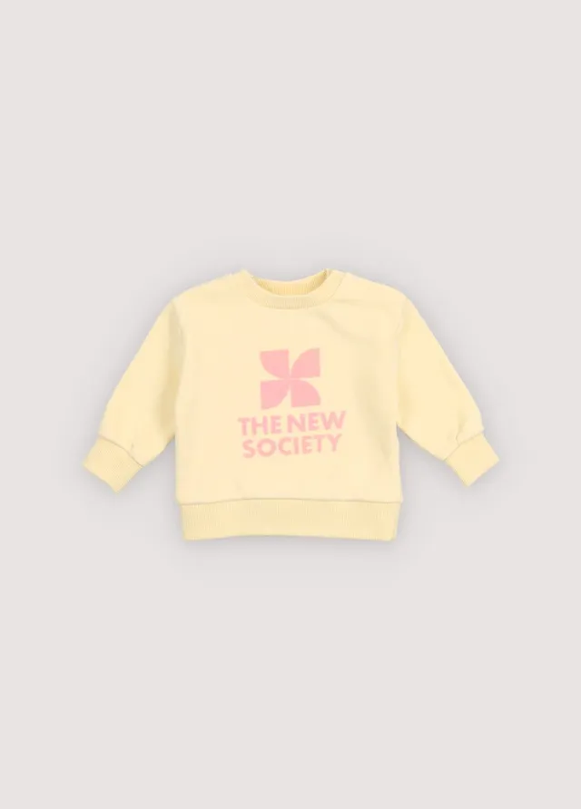 The New Society TNS Logo felpa neonato gialla 6 mesi cotone
