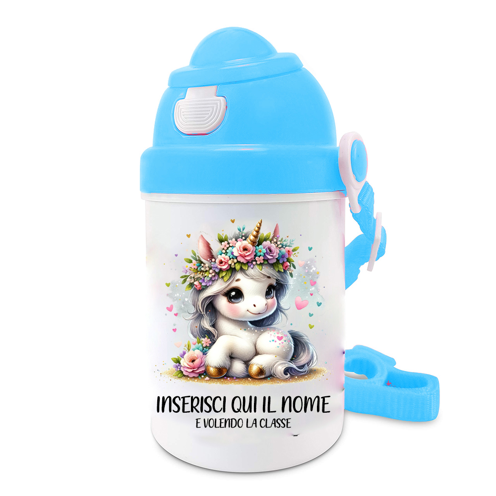 Mr. Gadgets Unicorno Azzurro borraccia bambini leggera