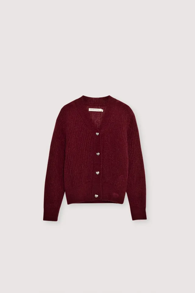 The New Society Lina cardigan bambina prugna 6 anni mohair