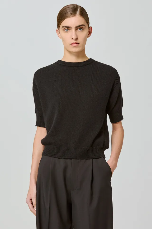 Sa Su Phi Maglione Maniche Corte Cashmere Nero 38