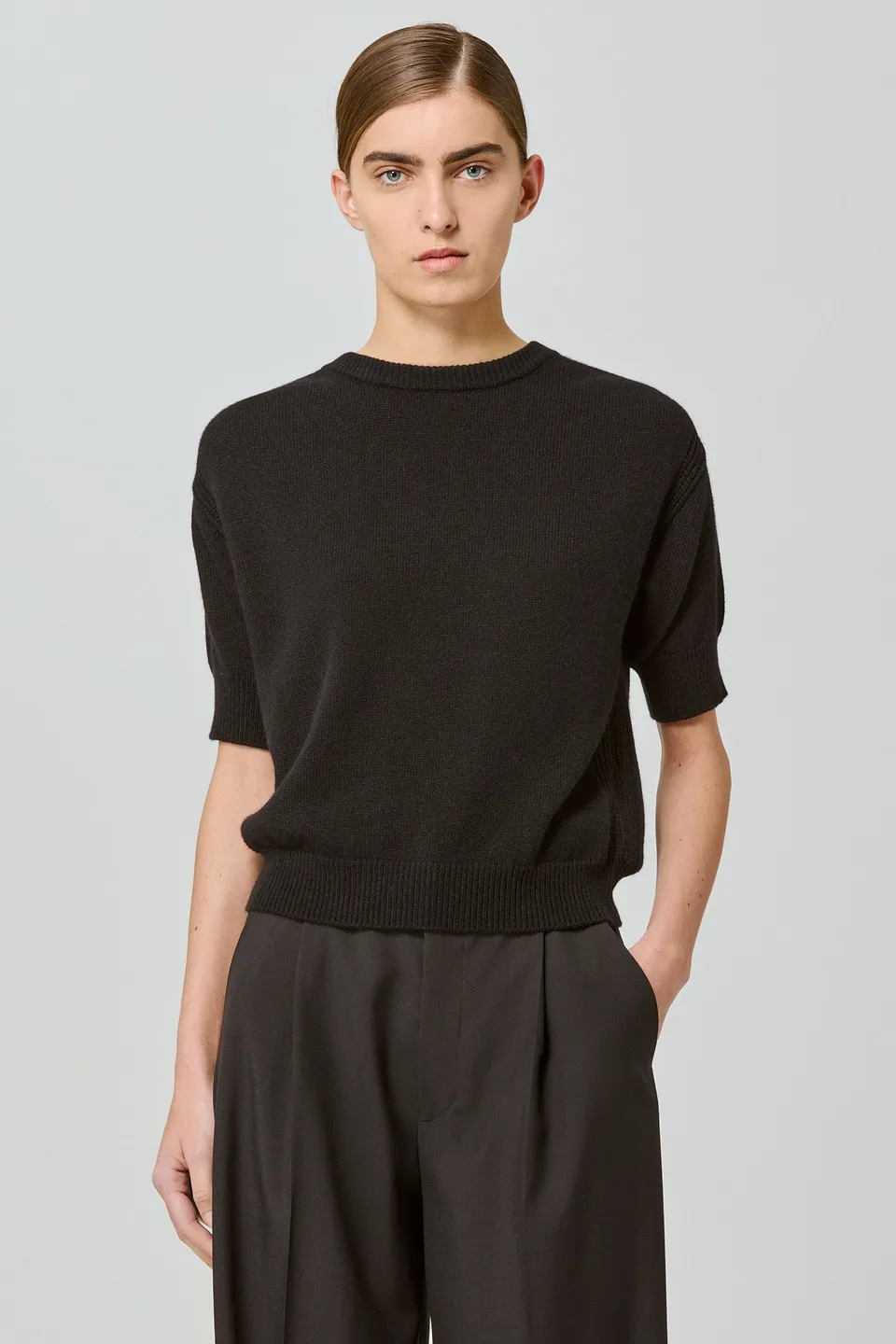 Sa Su Phi Maglione Maniche Corte Cashmere Nero 38