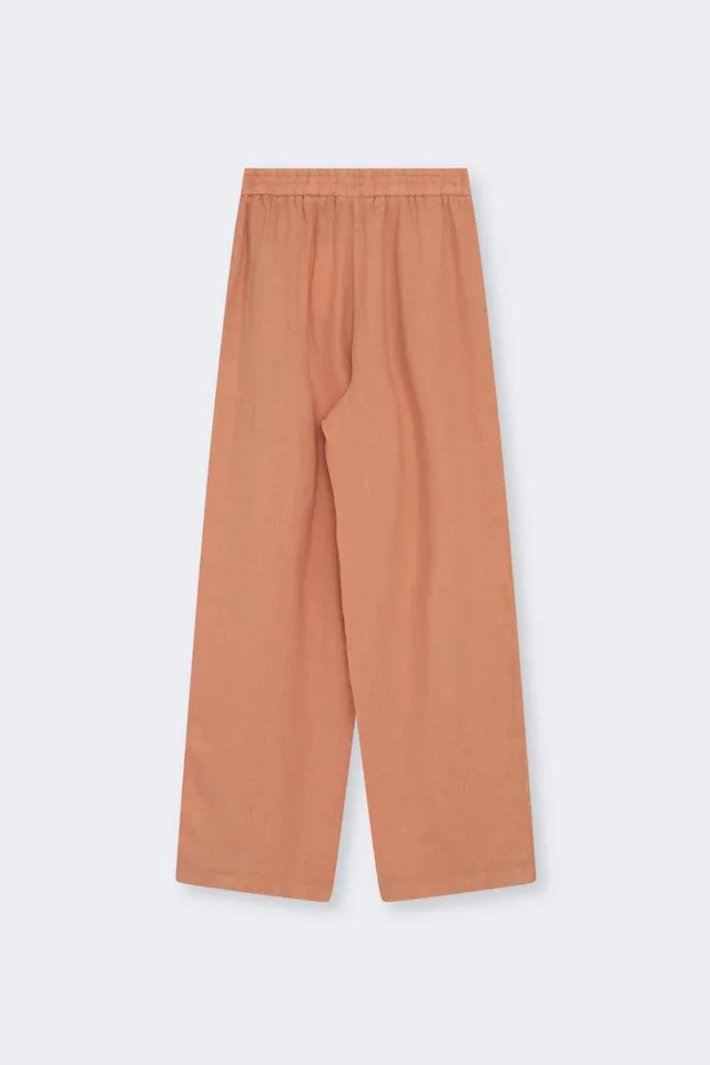 The New Society Melissa pantaloni lino peach nougat donna