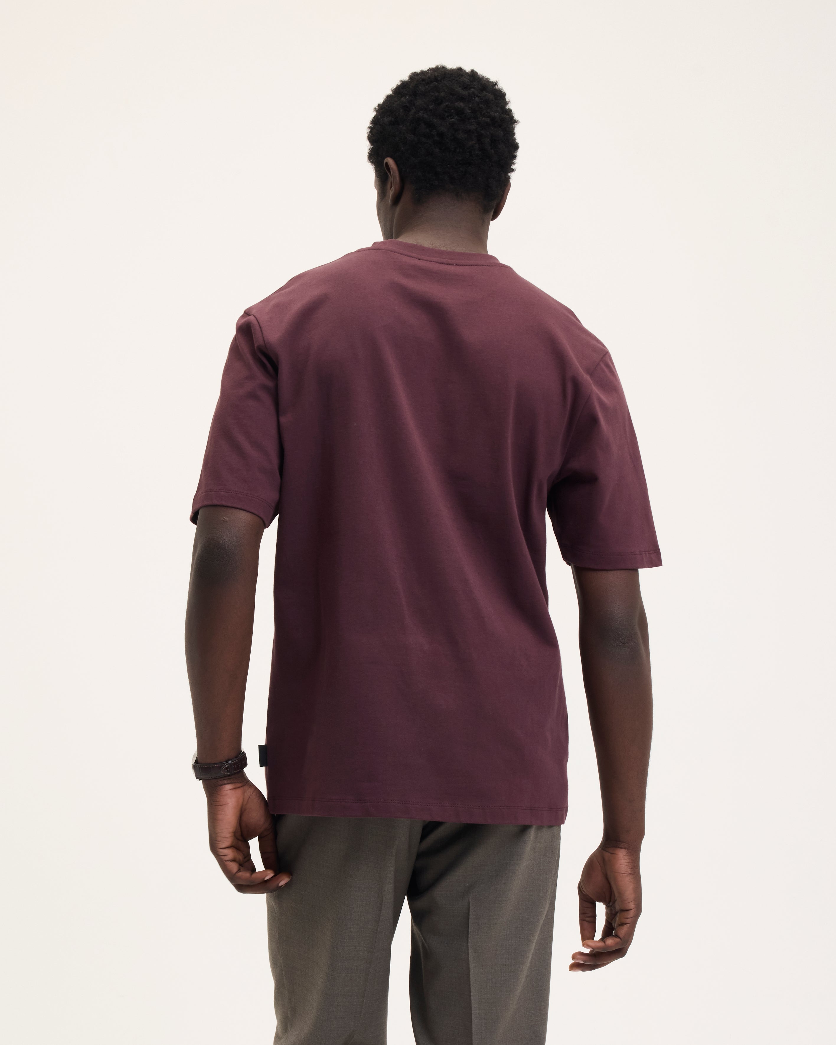 GOODPEOPLE Tommy Signature t-shirt cotone bordeaux