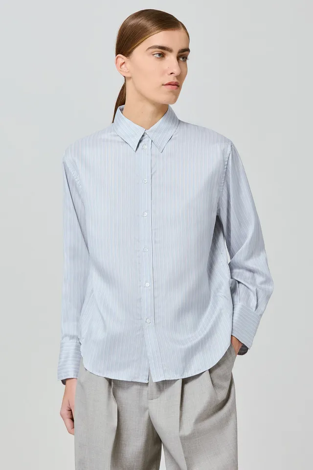 Sa Su Phi Marcella camicia seta twill bianca ampia