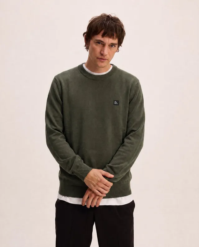 Goodpeople Oknit Comfort maglione verde scuro misto lana