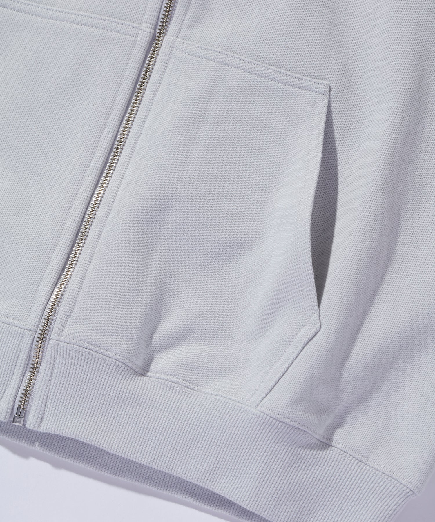 X-Large Slanted Og felpa zip cappuccio cotone