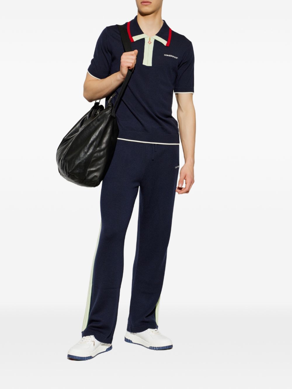 Casablanca M-PF26-KW-846-01 polo navy uomo