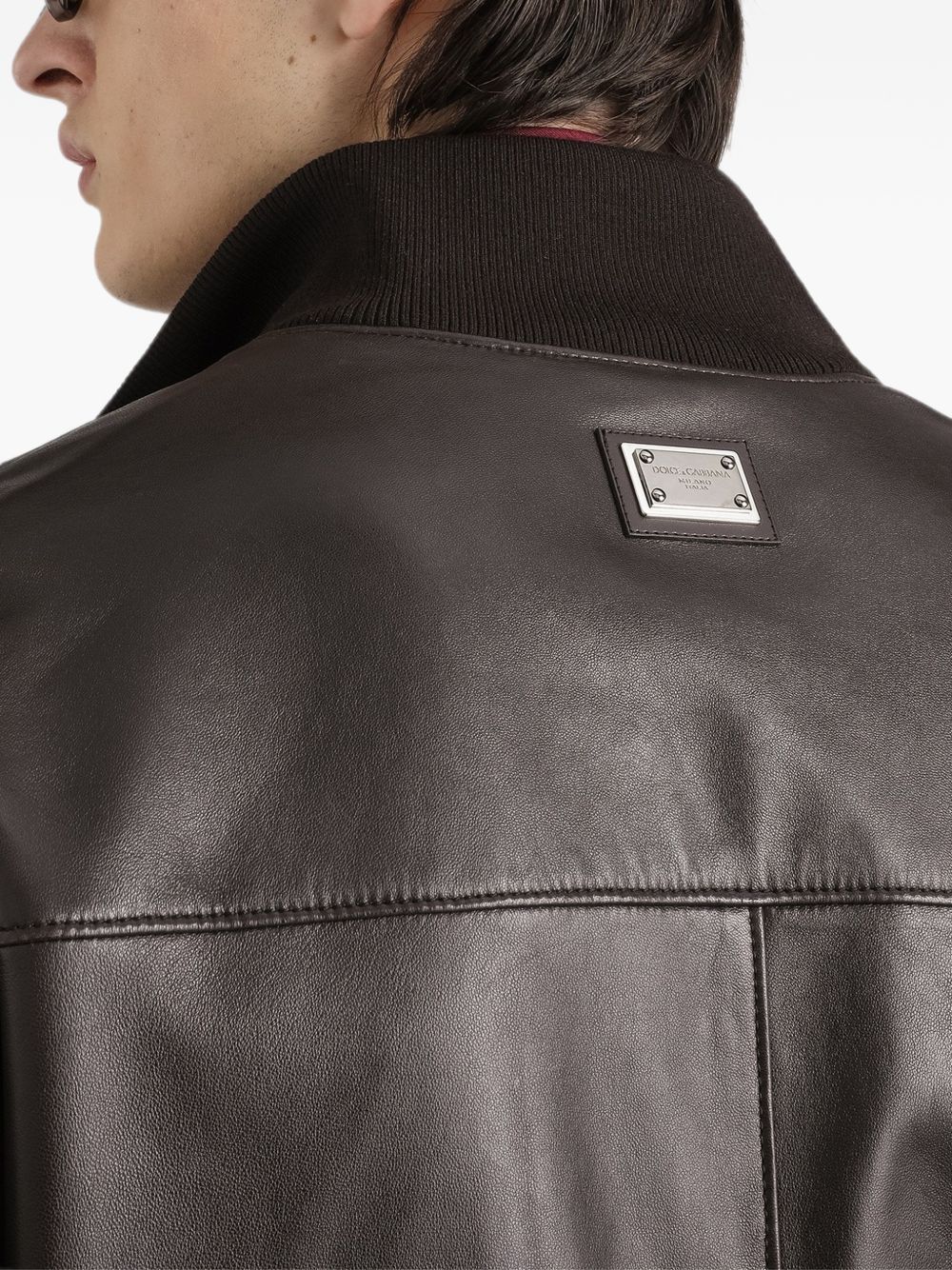 Dolce & Gabbana G9CHUL bomber uomo marrone
