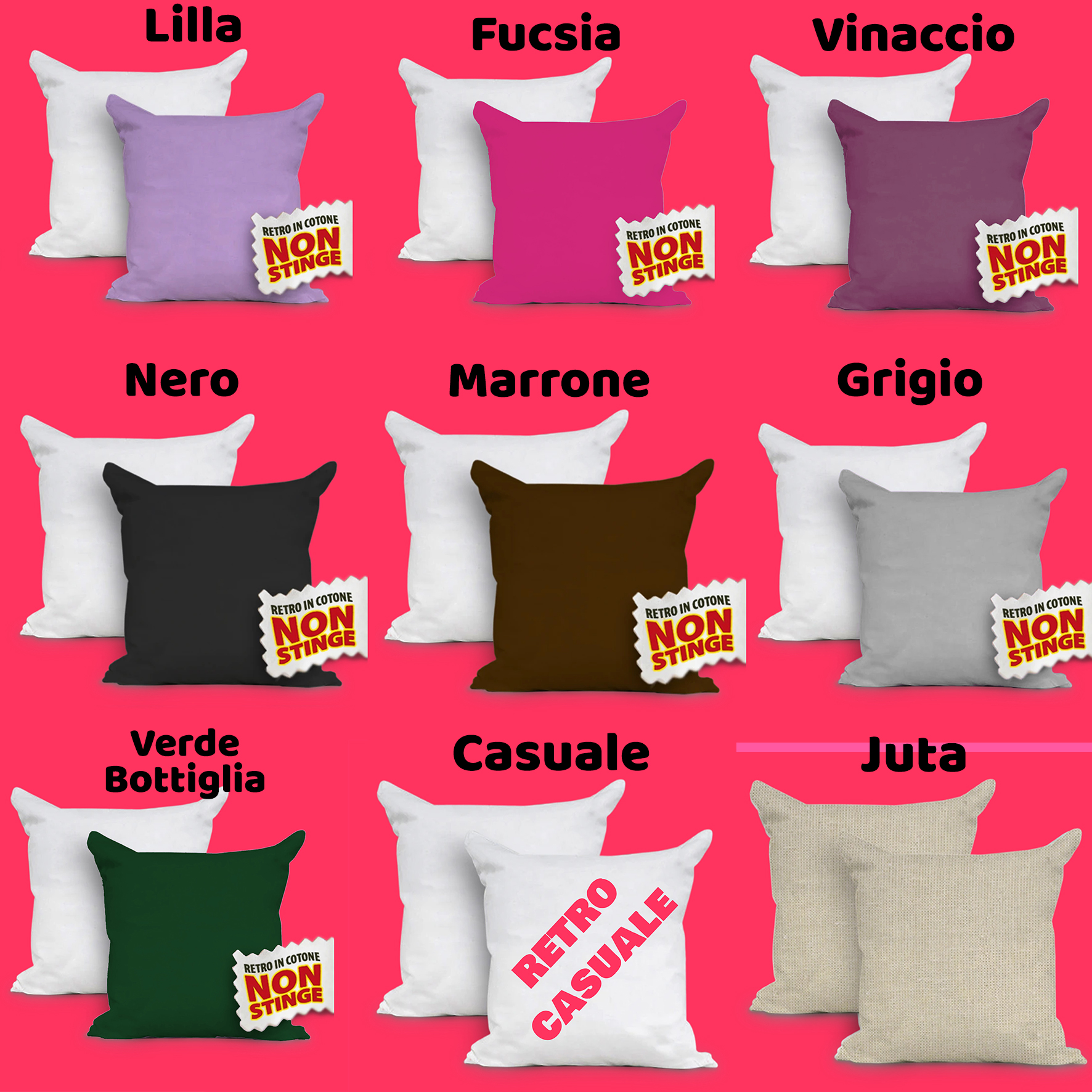 Mr. Gadgets Cuscino Personalizzabile con Foto Retro Colorato