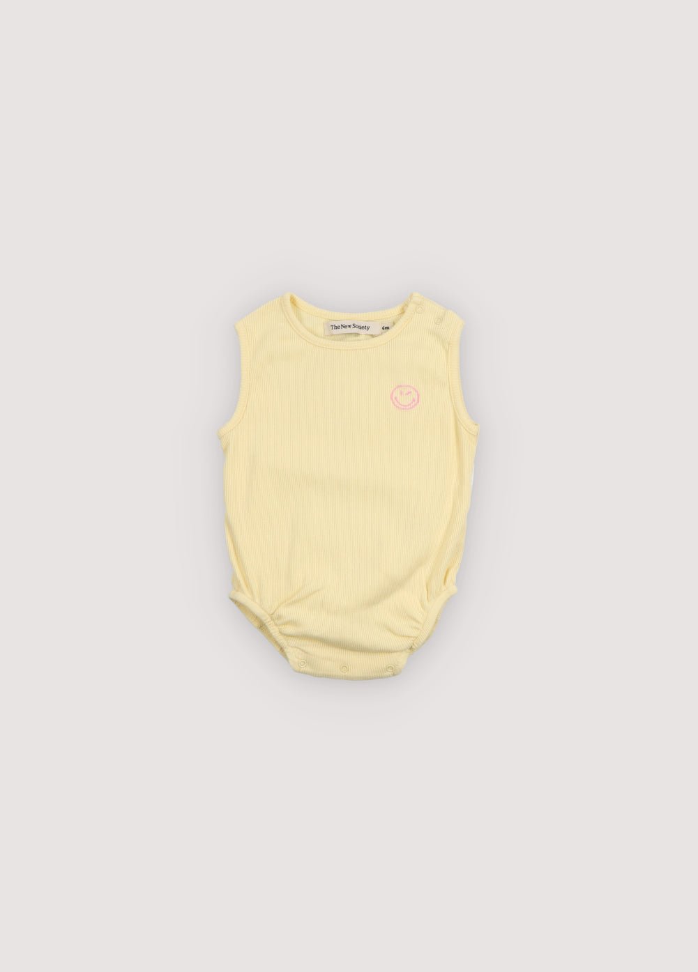 The New Society Smiley Pagliaccetto 6M Giallo Cotone