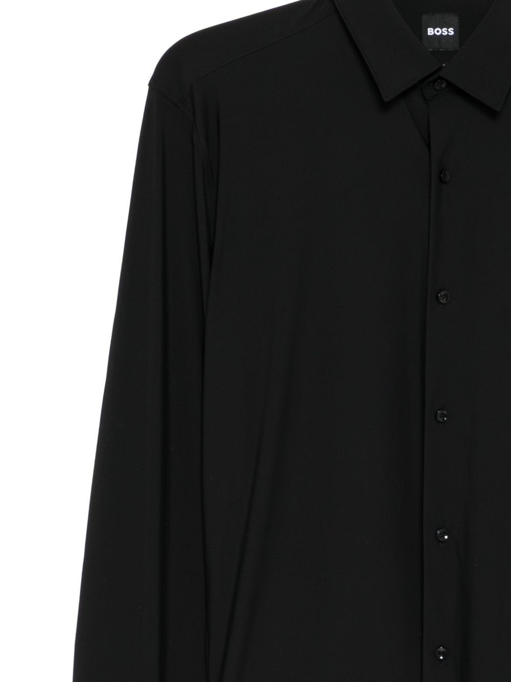 BOSS 50555747 camicia uomo nero tinta unita