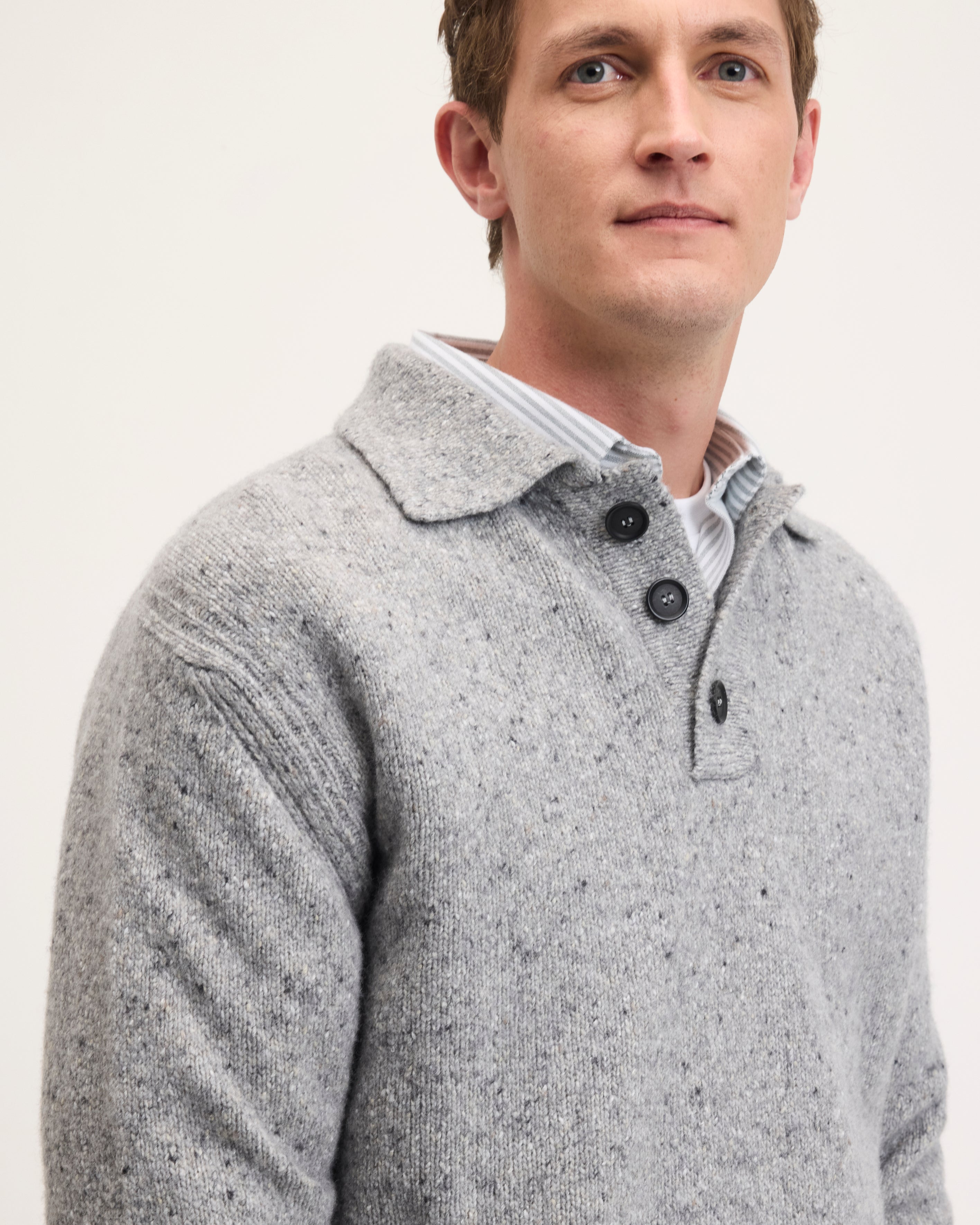 Goodpeople Kpolo polo maglia grigio lana