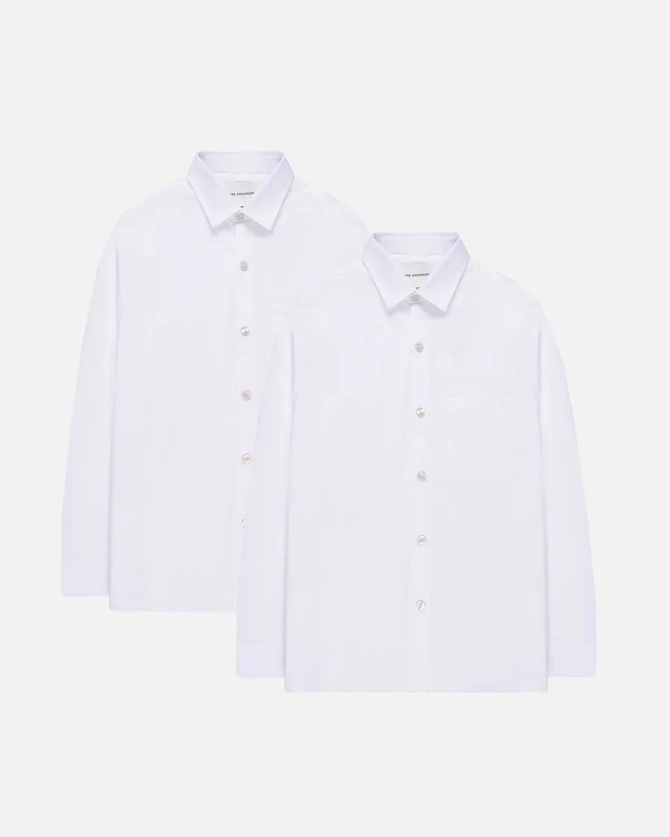 Goodpeople Sox camicia bianca cotone 2 pezzi