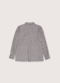 The New Society West camicia donna blu navy righe Tencel