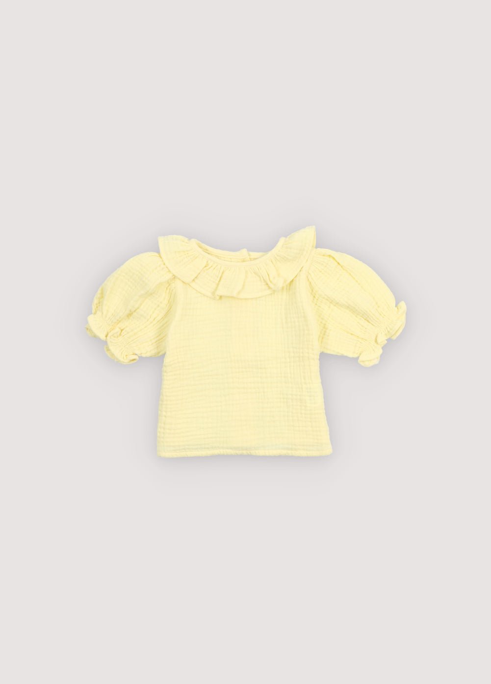 The New Society Campanilla camicetta neonata gialla 6 mesi cotone