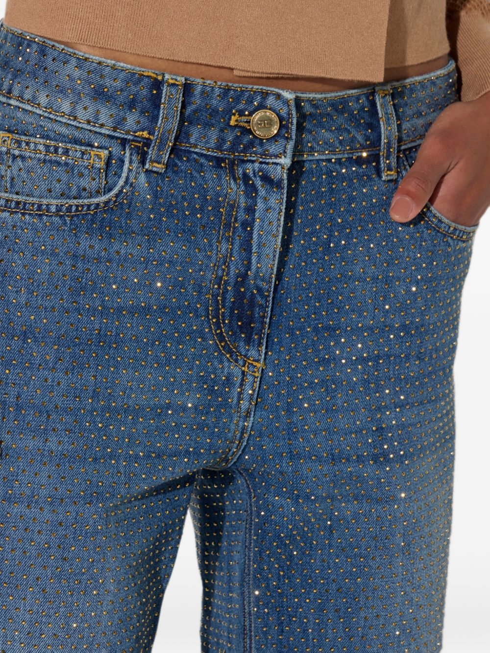 Elisabetta Franchi PJ24D66E2 jeans blu vintage donna
