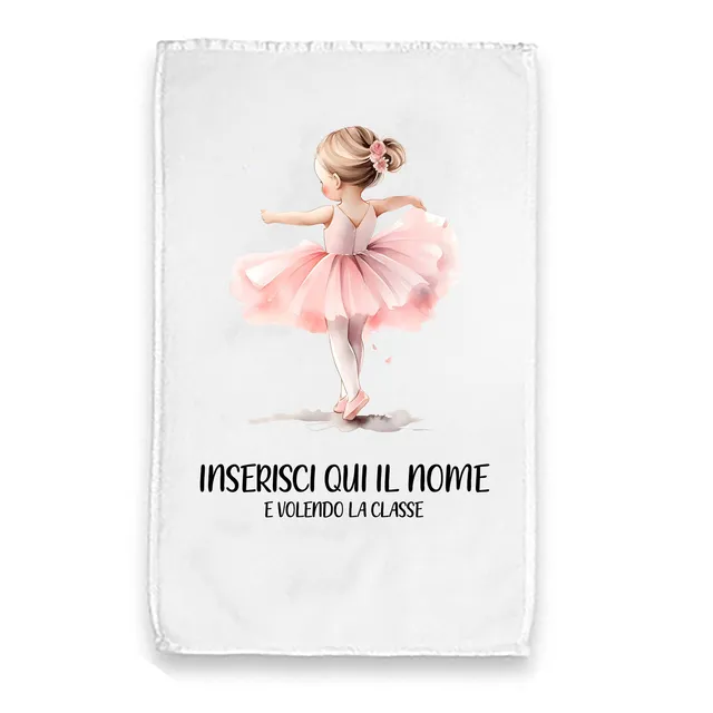 Mr. Gadgets Ballerina asciugamanino bambini personalizzabile