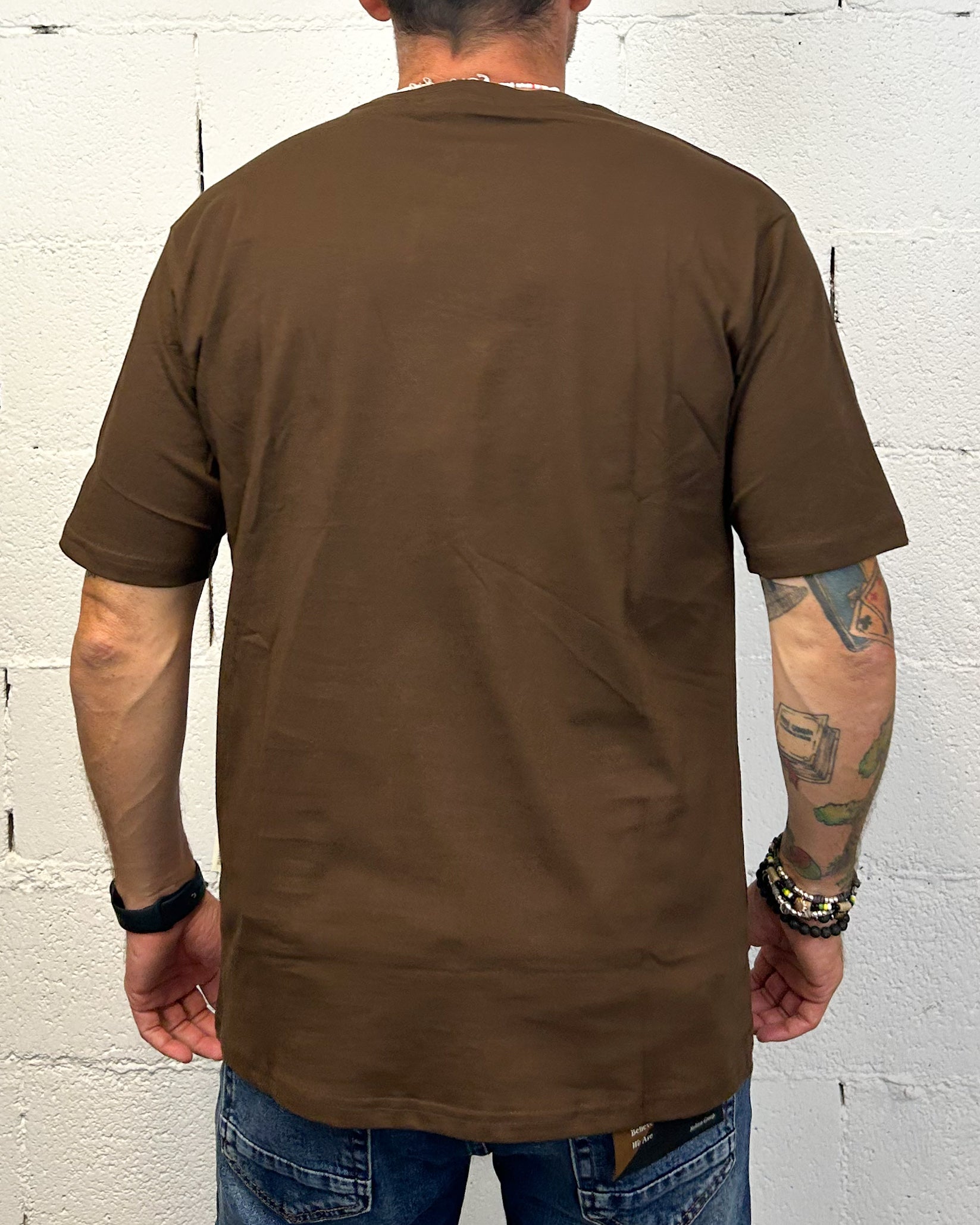 ONLYONE Superbasic GIANNI LUPO t-shirt coffee cotone