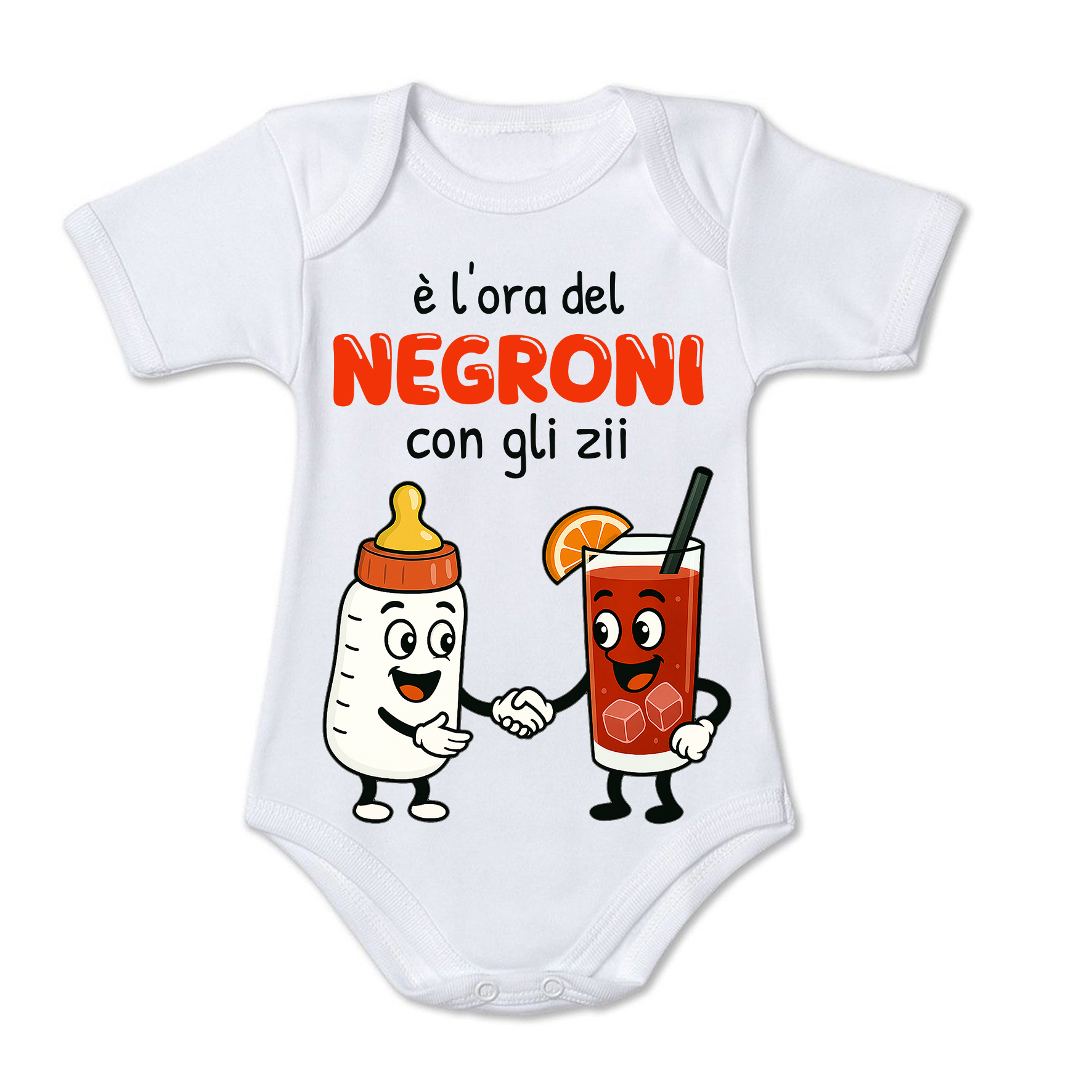 Mr. Gadgets Negroni Zii body neonato cotone maniche corte