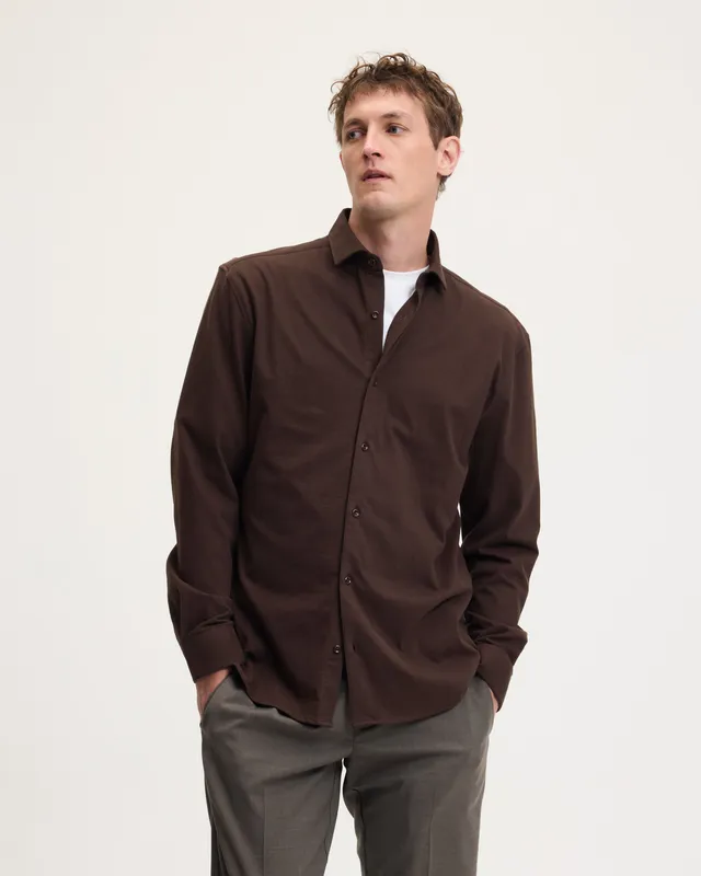 Goodpeople Stirr camicia jersey marrone