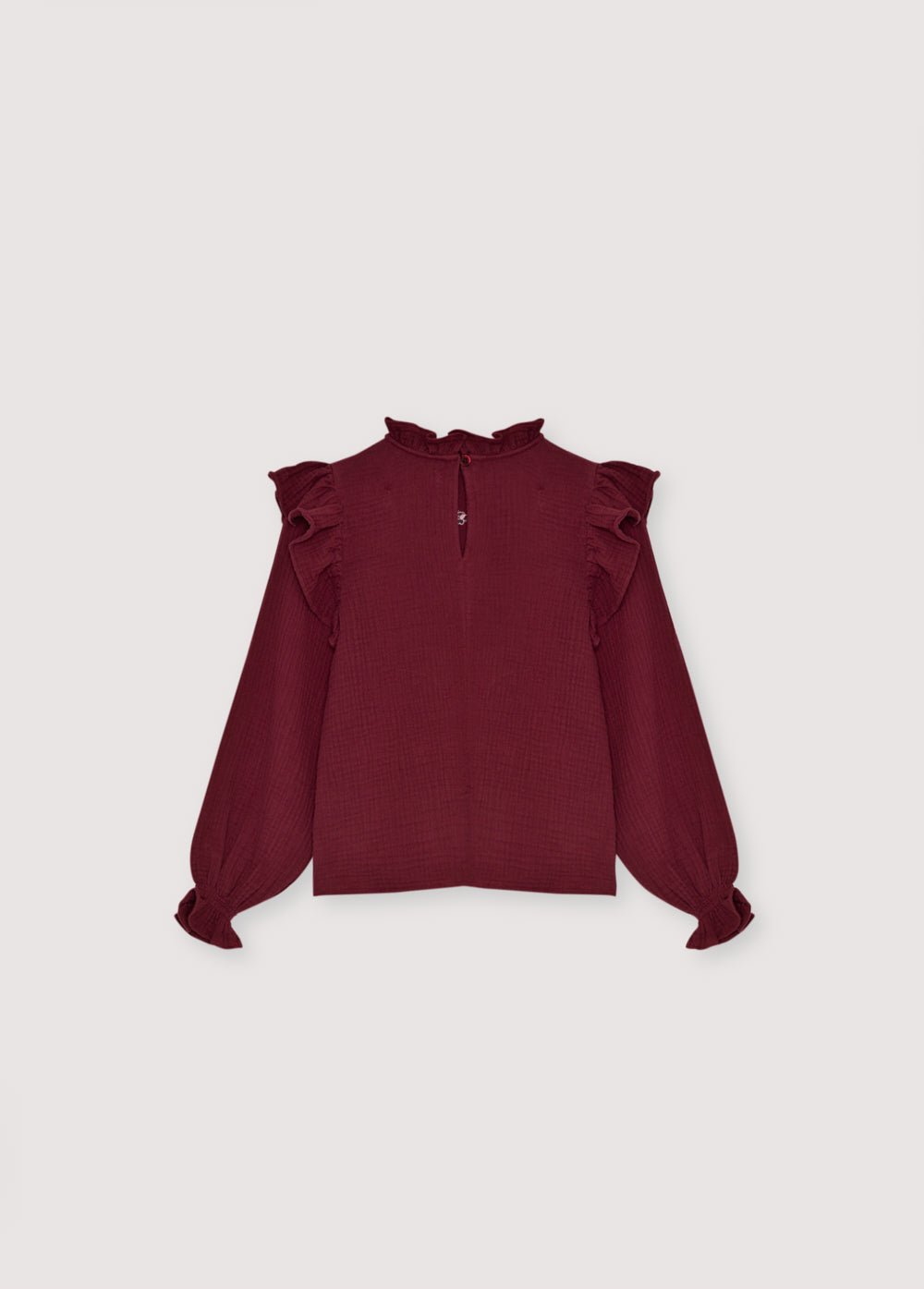 The New Society Maitea Plum Fantasy camicia garza cotone