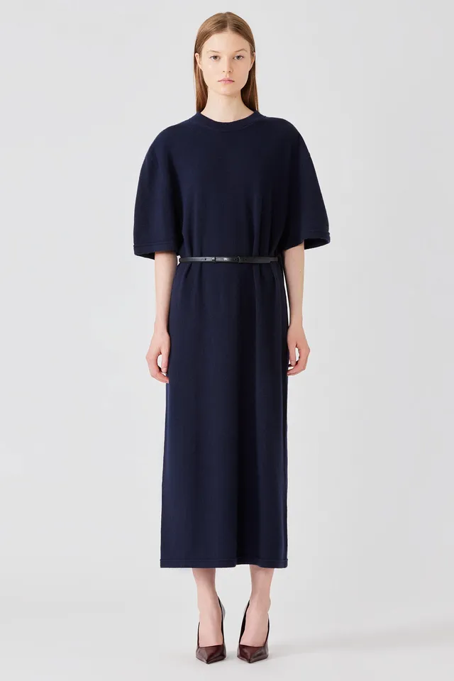 Sa Su Phi vestito maglia lungo in cashmere blu