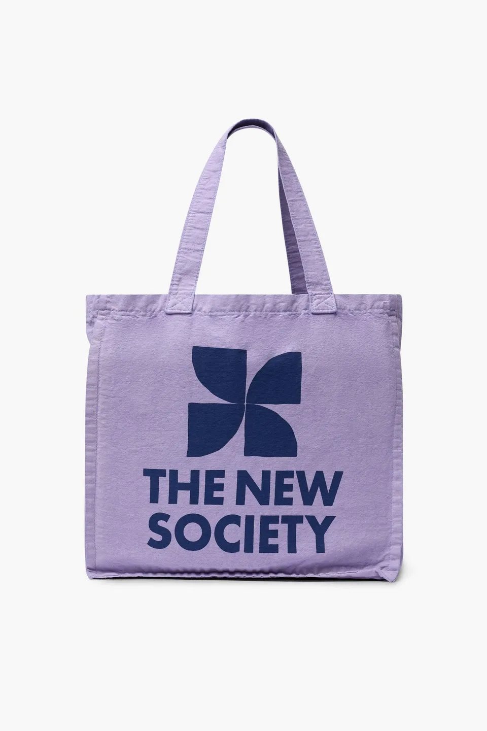 The New Society TNS Logo Violet Tulip borsa tela cotone