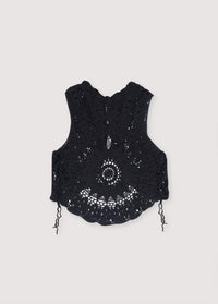 The New Society Olimpia top uncinetto nero